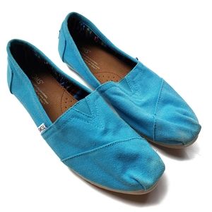 TOMS Classic Teal Blue Slip On Shoe